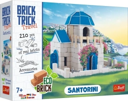 BRICK TRICK Travel Santorini tégla építőkészlet, 210+ elem