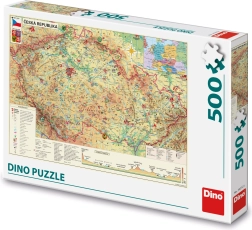 Dino puzzle Csehország térképe 500 darab