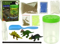 Világító dísz Dino kert az üvegben