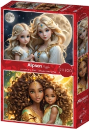 Puzzle Anya és lánya: Hold és Nap 2×500 darab