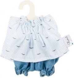 Bajuszmintás babaszett 21 cm