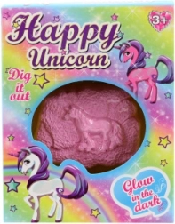 Unikornis ásatási készlet, sötétben világító