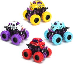 Fém Bigfoot mini autó 9 cm visszahúzós