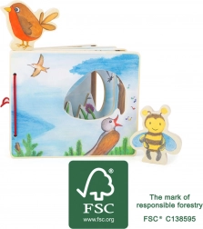 SMALL FOOT fából készült képeskönyv méhecskével