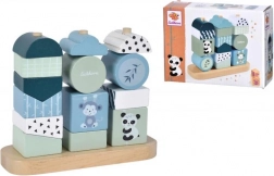 Panda rakosgató játék – fa kirakó, 15 darab