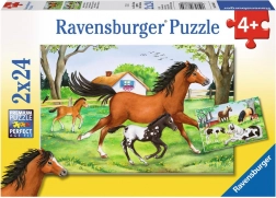 RAVENSBURGER puzzle – A lovak világa, 2×24 darabos