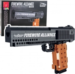 Lövőfunkciós pisztoly építőkészlet, 555 elem FIREWIRE ALLIANCE DESERT EAGLE