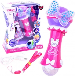 Gyerek karaoke mikrofon felvétellel és MP3 – Rózsaszín