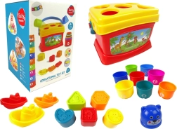 Oktató vödör csészékkel, piramissal és hajókkal