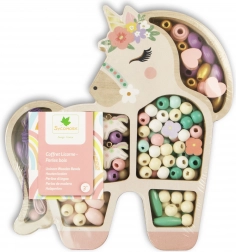 Fa pasztell gyöngyök – Unikornis, 170 db