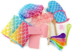 Plejo gyerek sütőkészlet szivárványos mintával