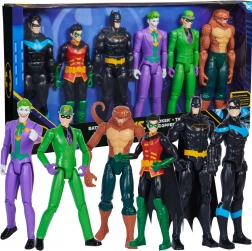 6 darabos DC Comics figura szett – Batman, Robin, Nightwing, Joker, Rébusz és Copperhead 28 cm