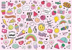 Puzzle ikonokkal és matricákkal 250 darab