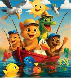 WOODEN CITY Horgászat fa puzzle (20 darab)