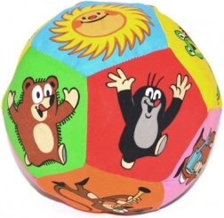 Textil labda Kisvakond motívummal, 15 cm