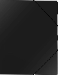 A4-es gumis mappa polipropilénből, fekete