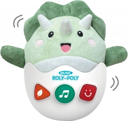 Guruló plüss dinoszaurusz fény- és hangeffektekkel, 20 cm