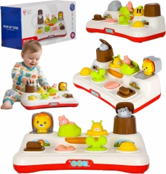 Interaktív felbukkanó állatkás játék fényekkel és hangokkal 18 hó+