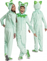 Gyerek jelmez POKEMON Sprigatito kigurumi 127–136 cm (7–8 év)