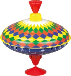 Fém pörgettyű, multicolor, 19 cm