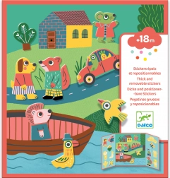 Áthelyezhető matricák a legkisebbeknek Állatkák DJECO