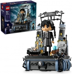 LEGO Wednesday Addams – gyűjtői figura a Nevermore Akadémia kapujával