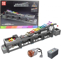 Golyópálya építőkészlet elektromos motorral, 1038 darab
