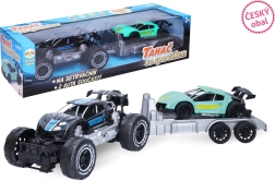 Vontató személyautóval, 45 cm, lendkerekes