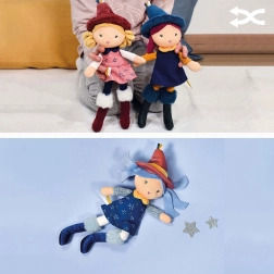 doudou jolijou textil boszorkány baba 24 cm