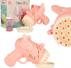 Rózsaszín buborékpisztoly szárnyakkal