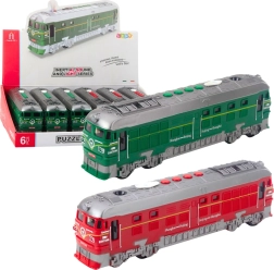 Játék vonat fény-, hang- és gőzköd-effektekkel