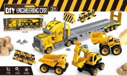 Teherautó – vontató építőipari járművekkel