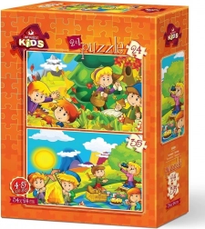 Puzzle Ősz és tavasz 24+35 darab