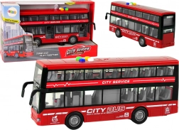 Kétszintes autóbusz fényekkel és hangokkal 1:16 – Piros