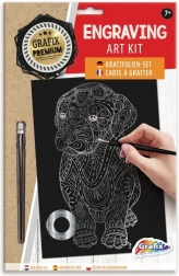 Ezüst kaparós kép kutya GRAFIX