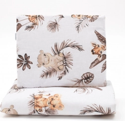 Kétoldalas babakocsi szett pamutból és velvetből NEW BABY Safari