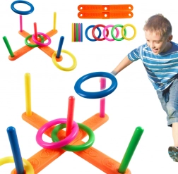 Karikadobó játék – színes műanyag készlet