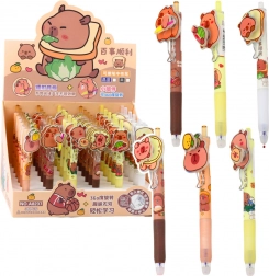 Kapibara motívumos golyóstoll forgó elemmel és kék tintával