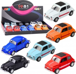 Fém klasszikus gyűjtői autó makett lendkerekes meghajtással, nyitható ajtókkal 1:36