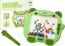 Oktatási mágneses tábla Frog Stylus Pad Puzzle Zöld gyöngyökkel