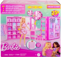 BARBIE álomruhatár ruhákkal és kiegészítőkkel (baba nélkül)