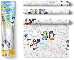 Festő asztalterítők 3 db - Vidám pingvinek