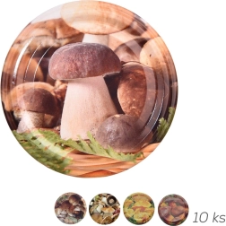 Bio 66 fém befőttes tető gomba mintával, 10 db