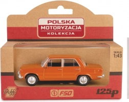 Fém modell PRL Fiat 125p 1:43 méretarányban – barna