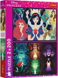 Puzzle 2×200 darab Disney PRINCESS – Bűbájos hercegnők