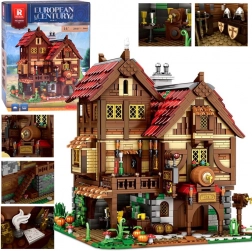 Építőkészlet nagy középkori fogadó lovagoknak 2868 darabbal