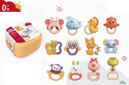 12 darabos csörgőkészlet bőröndben