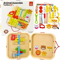 Fa készlet kis mestereknek - állatok összeszereléséhez bőröndben