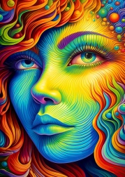 Élvezze a Festett Hölgy kirakóst 1000 darabbal