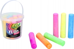 FLUO járdakréták vödörben, 15 db